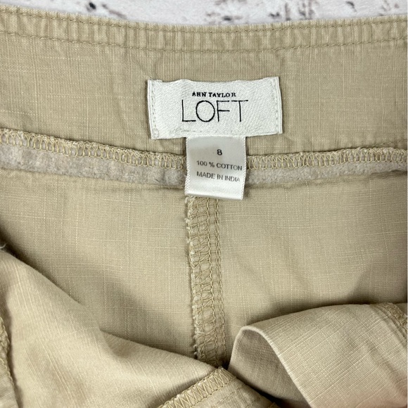 LOFT Flare Khaki Skirt 8 - Picture 3 of 8